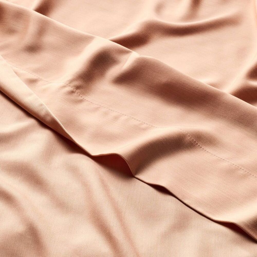 Casaluna - Queen 400 Thread Count Rayon from Bamboo Sheet Set Pink - Picture 3 of 4